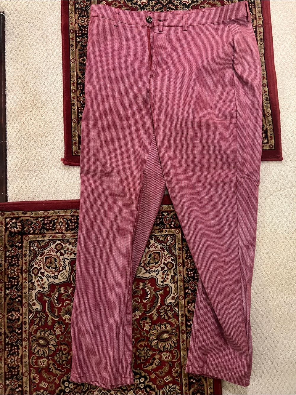 Men's Red Corduroy Pants - Classic Straight Fit